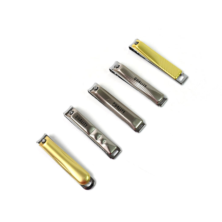 Stainless Steel Folding Portable Large Nail Clippers with Nail File (1 Pc / Mix Design) - TezCart