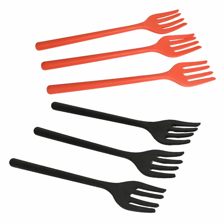 Silicone Flexible Forks, Silicone Cooking Fork Heat Resistant, Multifunctional Nonstick Blending Fork (6 Pcs) Your Brand