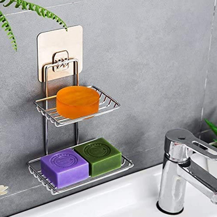 Kitchen Bathroom Soaps Storage Rack with 2 Hook for Home Your Brand