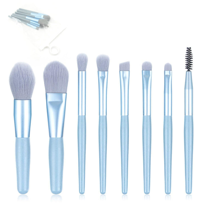 8-Piece Mini Makeup Brush Kit – Portable Premium Synthetic Set with Case (Mix Colors) Your Brand
