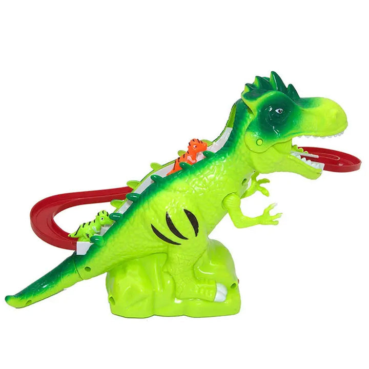 Children Electric Tracks Climb Stair Dinosaur Toys Glowing With Sound Kid Toy Animals Model Interactive Toys Your Brand