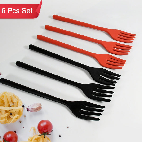 Silicone Flexible Forks, Silicone Cooking Fork Heat Resistant, Multifunctional Nonstick Blending Fork (6 Pcs) Your Brand