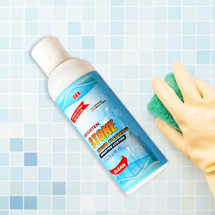 Stone Stain Remover Cleaner, Stone Crystal Plating Agent, Marble Stone Cleaner Polishes, Crystal Plating for Kitchen, Patio, Backyard Marble Cleaner and Polish (75 ML Approx / 1 pc) Your Brand