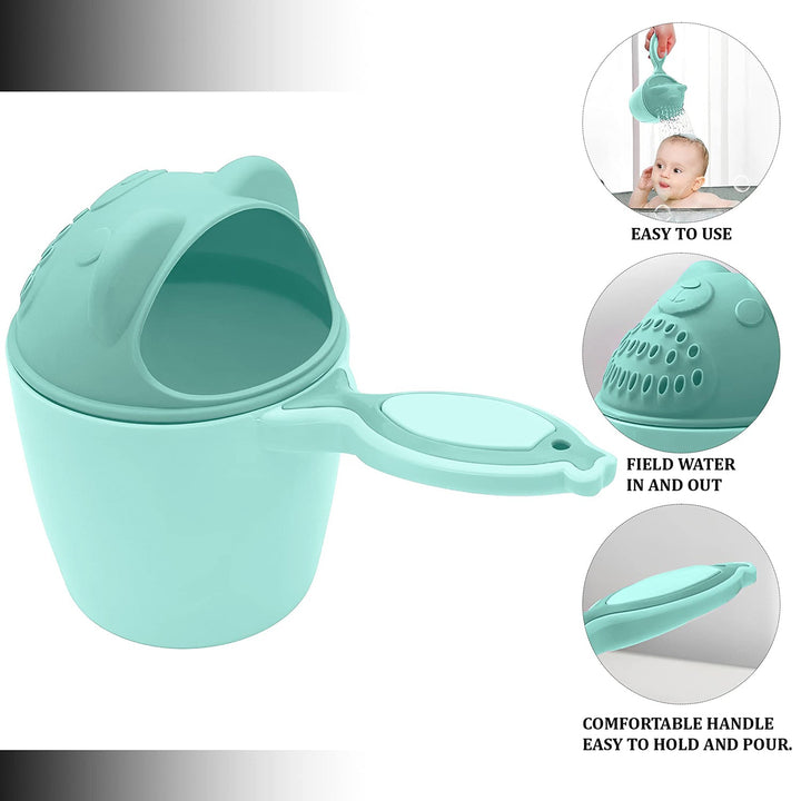 Baby Shampoo Shower Cup Safe Soft Bathing Water Scorpion Baby Bath Tumbler Hair Washing Mug Rainer - TezCart