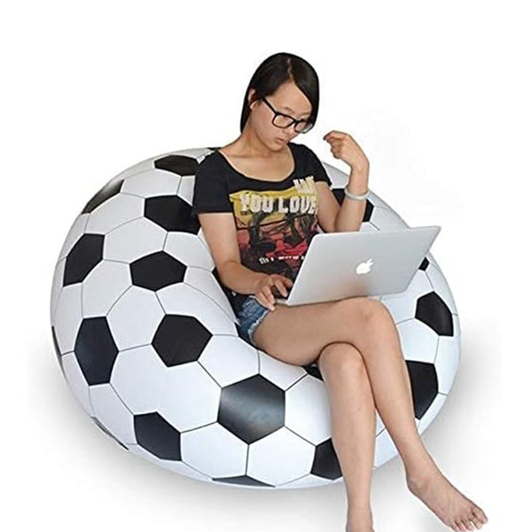 Foldable Sofa, Cartoon Style Inflatable Folding Chair, Ball Chair, Inflatable Sofa for Adults, Kids size (110cm x 80cm) Your Brand