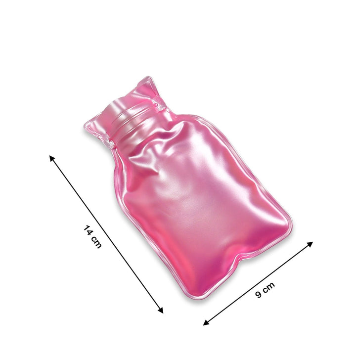 Simple Pink small Hot Water Bag with Cover for Pain Relief, Neck, Shoulder Pain and Hand, Feet Warmer, Menstrual Cramps. Your Brand