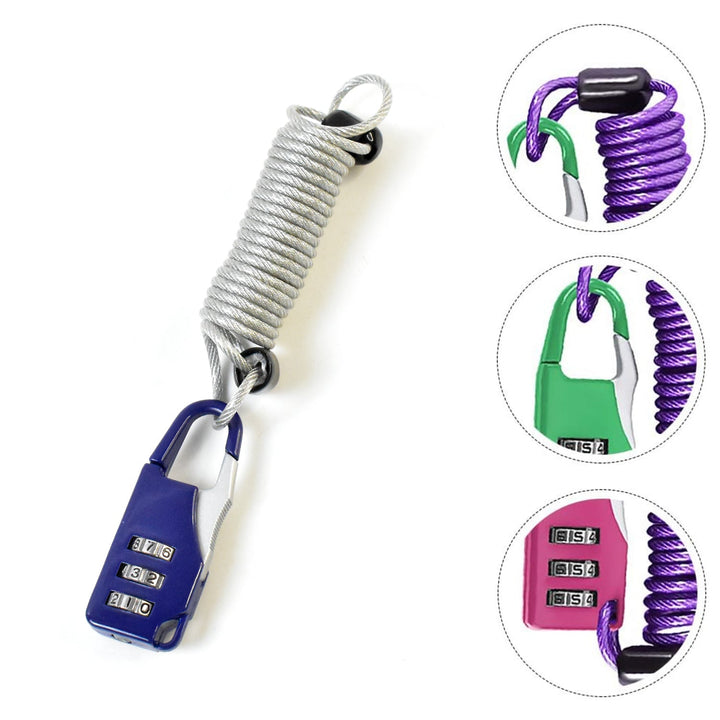 Anti-theft Dial Lock, Padlock, 3-Digit, Built-In Wire (1 Pc) your brand