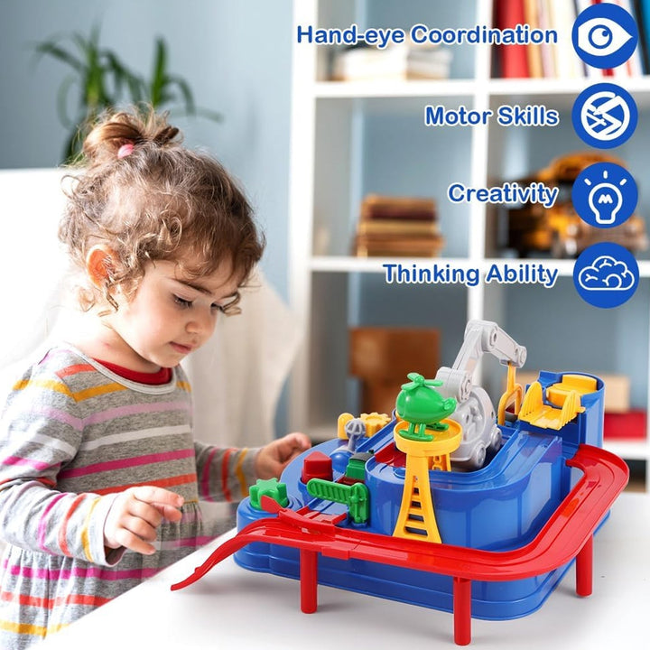 Adventure Toys, City Rescue Preschool Toy, Race Tracks for Boys, Parent-Child Interactive Kids Race Car Track Play sets (Adventure Toy) Your Brand