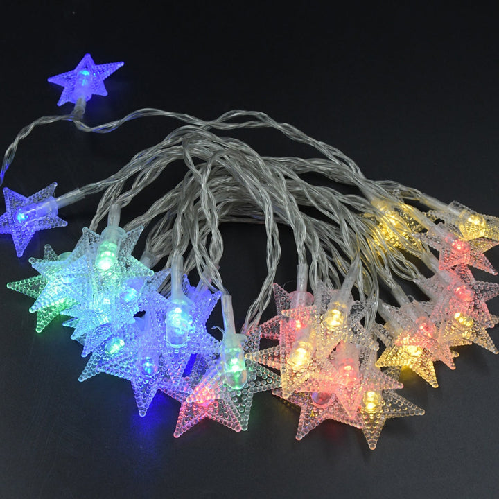 28 LED / Star 3.9 Meter Star Shape Led Light Battery Operated with Flashing Modes for Home Decoration, Kids Room, Waterproof Diwali & Wedding LED Christmas Light Indoor and Outdoor Light ,Festival Decoration (Multicolor Battery Not Included 3.9Mtr) Your Brand