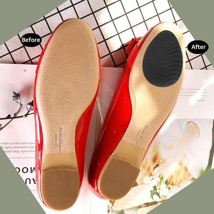 Non-Slip Shoe Pads, Rubber Shoe Sole Protector Pads, Self-Adhesive Shoe Grips Pads Stickers Non Skid for Ladies Shoes, High Heels, Boots Your Brand