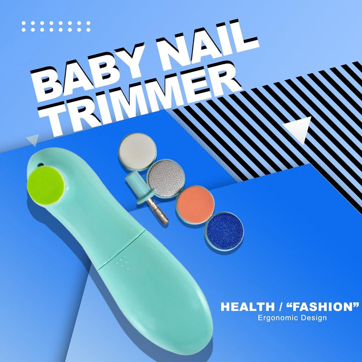 Baby Nail Trimmer / Clippers | 6 Grinding Head (Multi Color / 1 Pc / Battery not included) Your Brand