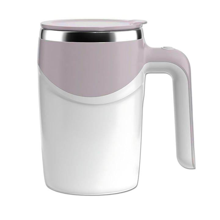 Stirring Coffee Mug | Magnetic Stirring Coffee Cup | Stainless Steel Mug for Milk | Travel Mixing Cup | Self Stirring Coffee Mug, Suitable for Coffee / Milk / Hot Chocolat | Battery Operated ( Battery Not Included) Your Brand