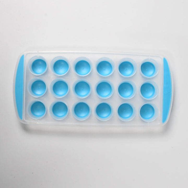 Smart Push Pop Out Round  Shape Mini Ice Cube Trays with Flexible Silicone Bottom | Round Shape Silicone Chocolate Mold Maker Ice Cube Tray Freeze Mold Your Brand