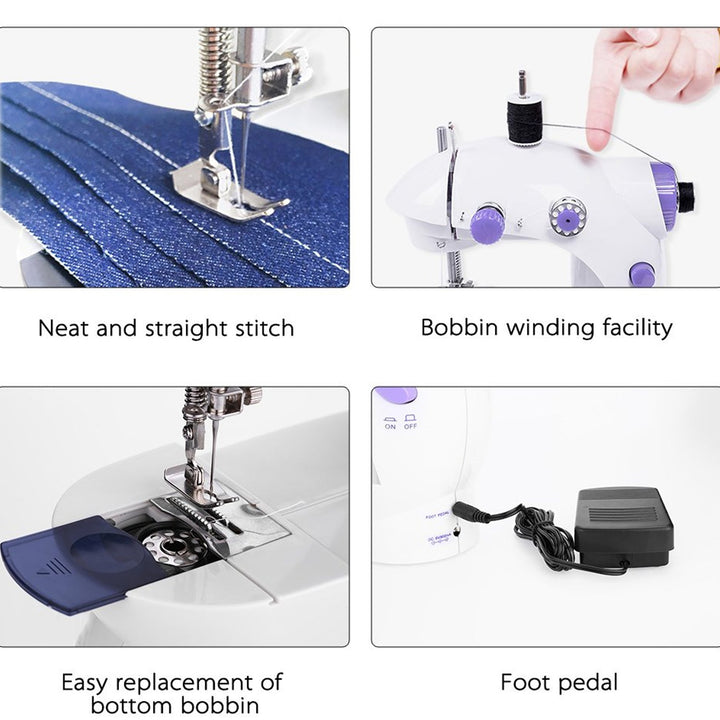 Home Tailoring Sewing Machine With Extension Table Set, Foot Pedal, Adapter Mini Electric Silai Machine, Portable Stitching Machine/Tailoring Machine Your Brand