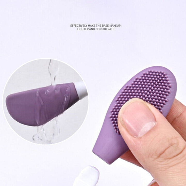 Double-headed Silicone Mask Brush Face Cleansing and Applying Mud Mask Beauty Salon Special Brush Smear Tool Facial Scrub Silicone Wash Scrubber Face Tools (1 Pc) Your Brand