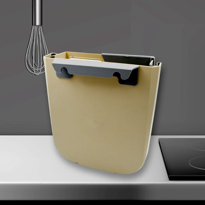Hanging Trash Can for Kitchen Cabinet Door, Small Collapsible Foldable Waste Bins, Hanging Trash Holder for Bathroom Bedroom Office Car, Portable Your Brand