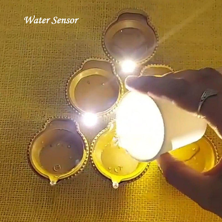 Water Sensor Diyas for Diwali Decoration (12 Pcs Set) - TezCart