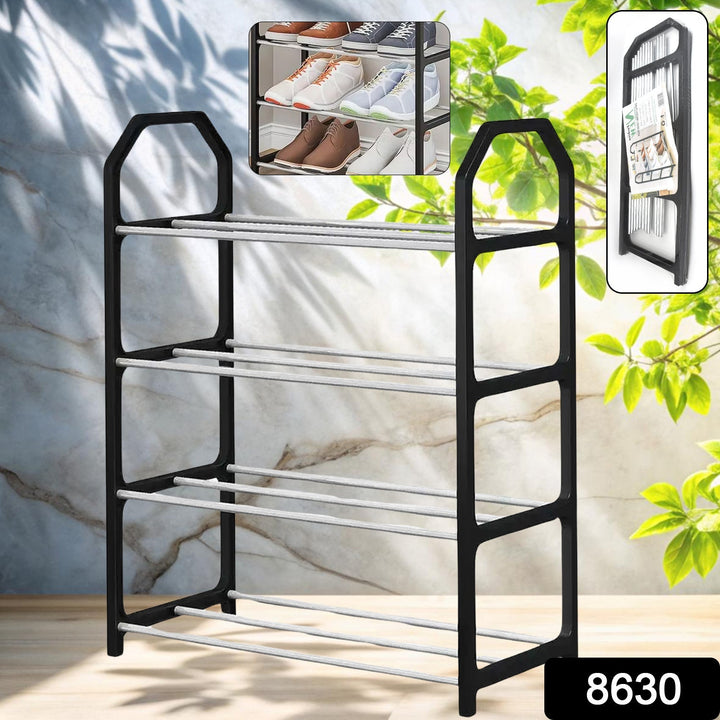 4 Layer Space‑saving Shoes Show Rack Folding Shoe Rack (1 Pc) Your Brand