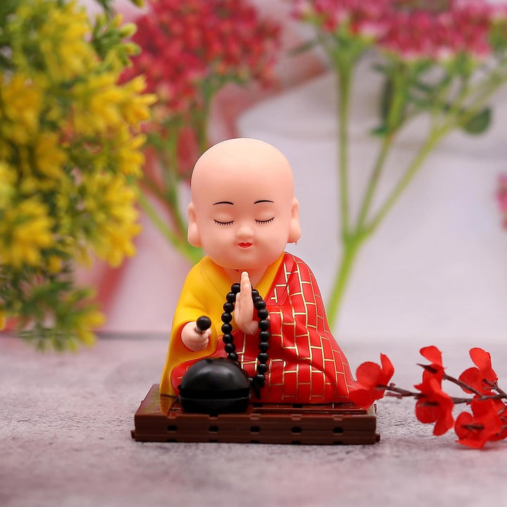 Solar Powered Sitting Buddha Statue,  Moving Head and Hand (1 Pc / Big) - TezCart