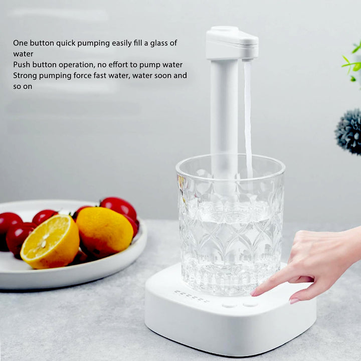 USB Charging, Desktop Water Bottle Dispenser, Intelligent Desktop Water Pump With Small Pipe, One Button Operation, Smart Table Bedside Water Dispenser, Desk Water Dispenser for Home, Office, Outdoor, Camping Your Brand