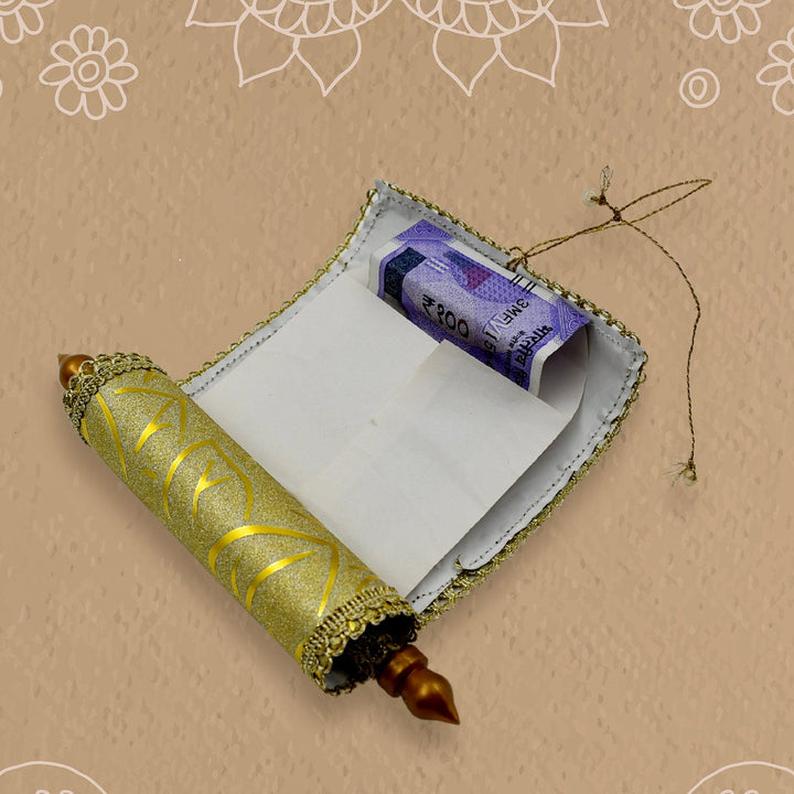 Money Gift Envelopes Lifafa - Multi Color Pack of 5 Premium Designer Envelopes, Colorful Writing Message Scroll, Sandesha Card, Style Shagun Envelope Sagan Gift Envelopes for Weddings, Birthdays, Baby Shower, Anniversary Your Brand
