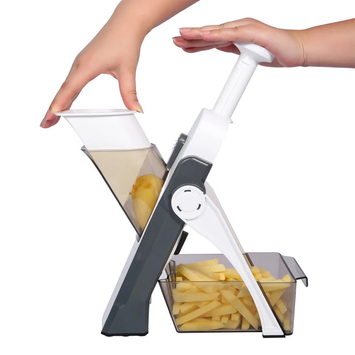 MULTI FUNCTIONAL TIME SAVING ADJUSTABLE HAND PRESS VEGETABLES CHOPPER - TezCart