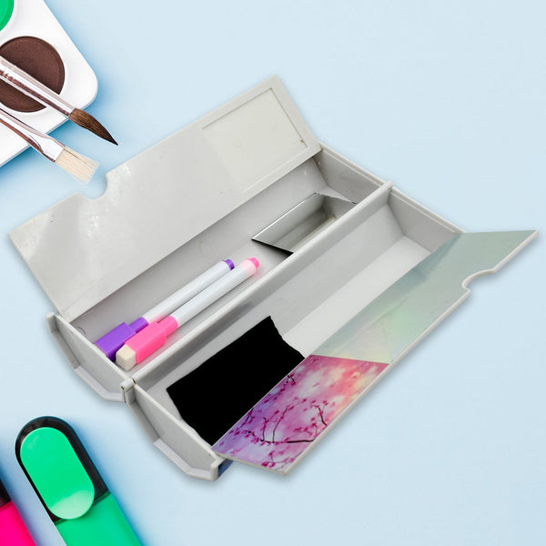 8 in 1 Compass Box, Geometry Box 2 Compartment, Pencil Box with 1 Calculator, 1 Mirror, 2 in 1 Marker Pen Your Brand