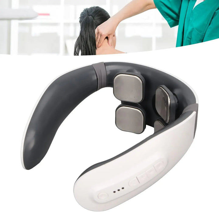 4 Heads Smart Electric Neck and Back Pulse Massager (1 Pc) - TezCart