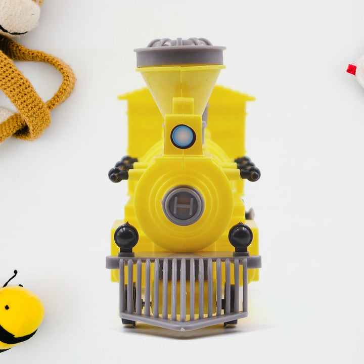 Pull and Go Train with Light Plastic String Pull Back Train (1 Pc / Mix Color) - TezCart