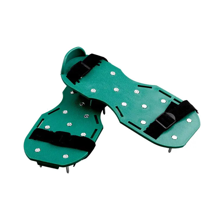 Lawn Aerator Sandals, Garden Grass Aerator Spiked Sandals Green Studded Shoes for Yard Patio Garden Excavation Your Brand