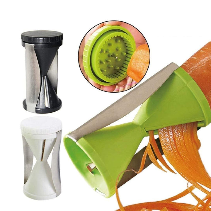Portable Spiralizer Vegetable Slicer Handheld Spiralizer Peeler Stainless Steel Spiral Slicer For Salad Vegetables Fruit Slicer - TezCart