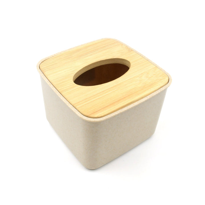 Tissue Box Desktop Stand Bamboo Tissue Cover Box Rectangular Paper Towel Holder Removable Tissue Dispenser for Bathroom Vanity Countertop Bedroom Car Holder Paper Towels Dispenser (1 Pc ) Your Brand