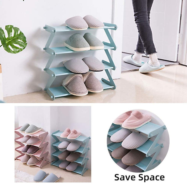 Shoe Rack Z-Shaped Four Layer (1 Pc / 4 Layer) - TezCart
