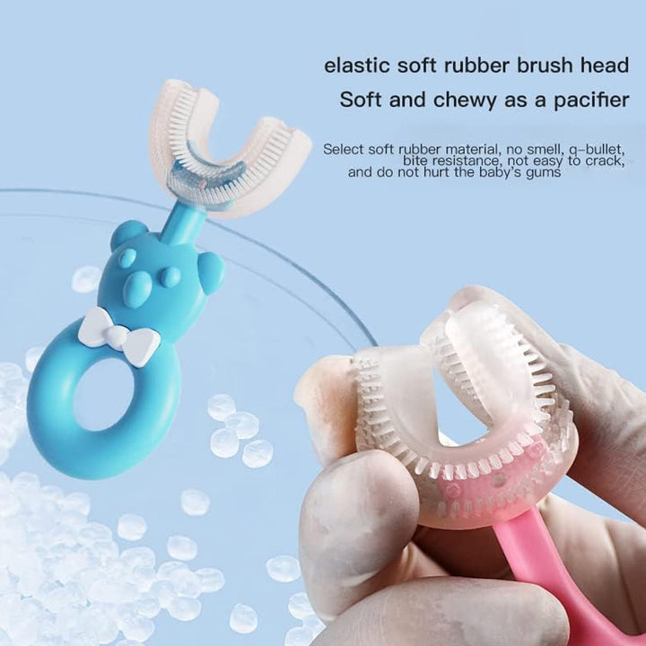 Baby Bear U-shaped Toothbrush Silicone Brush Head (1 Pc) - TezCart