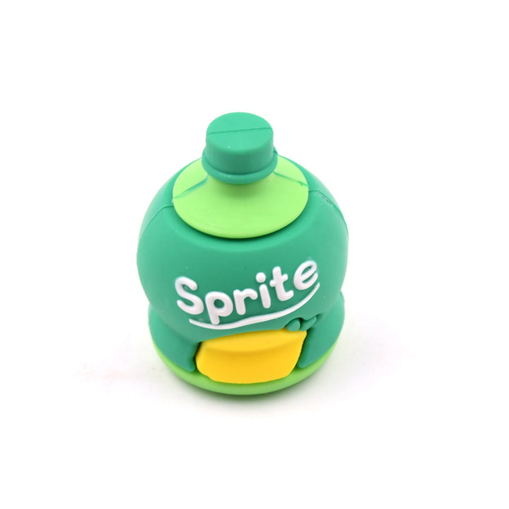 2-in-1 3D Cold Drink Bottle Shape Rubber Pencil Sharpener and Eraser Set, Stationery for Kids School Boys Girls, Birthday Return Gifts (1 Pc ) Your Brand