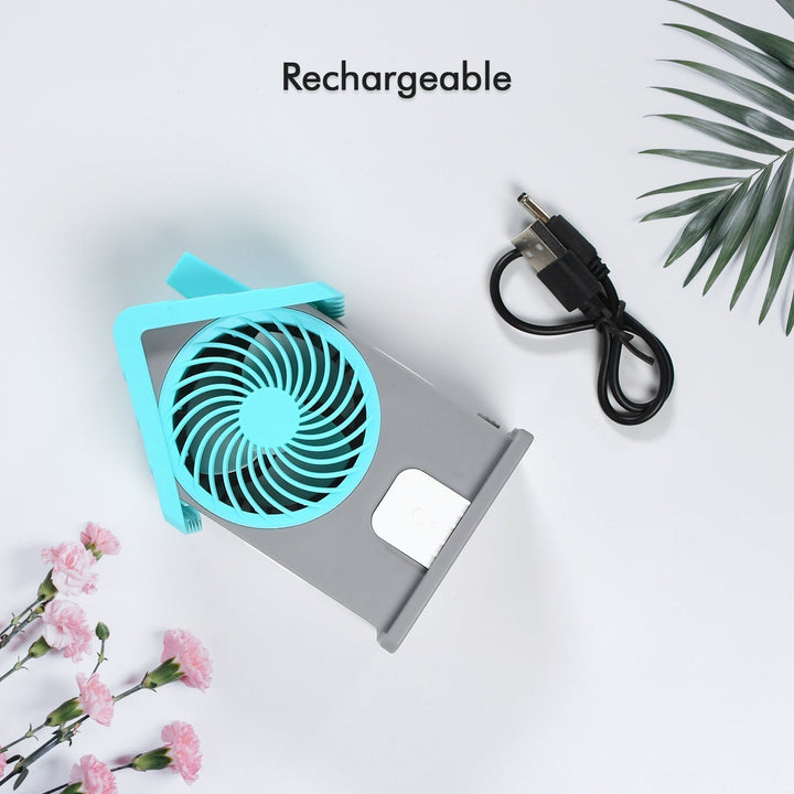 Mini House Fan House Design Rechargeable Portable Personal Desk Fan For Home , Office & Kids Use (Battery Not Include) Your Brand