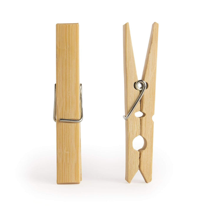 Heavy Duty Bamboo Wooden Cloth Clips / Pegs (10 Pcs Set) - TezCart