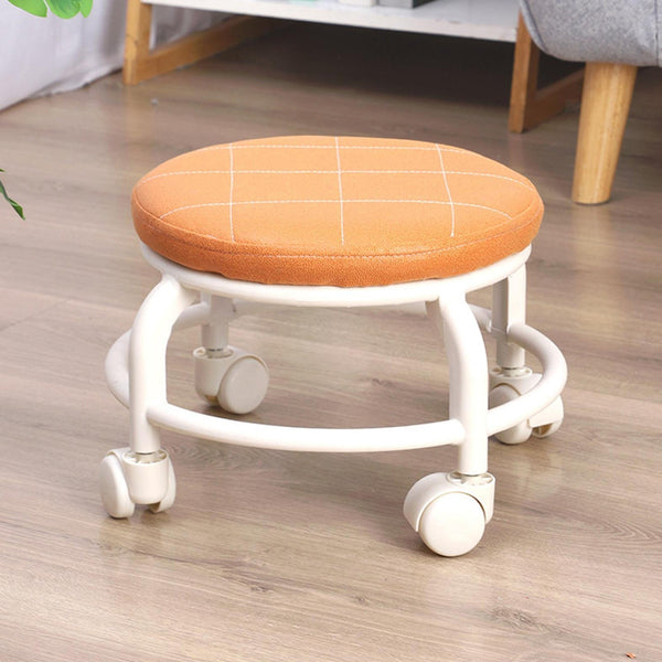 Roller Seat Stool Low Height Rolling Stool Multifunctional Small Household Movable Mini Stool Pulley Wheel Stool for Garage Home Library (1 Pc) Your Brand
