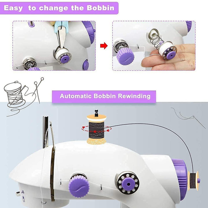 Home Tailoring Sewing Machine With Extension Table Set, Foot Pedal, Adapter Mini Electric Silai Machine, Portable Stitching Machine/Tailoring Machine Your Brand