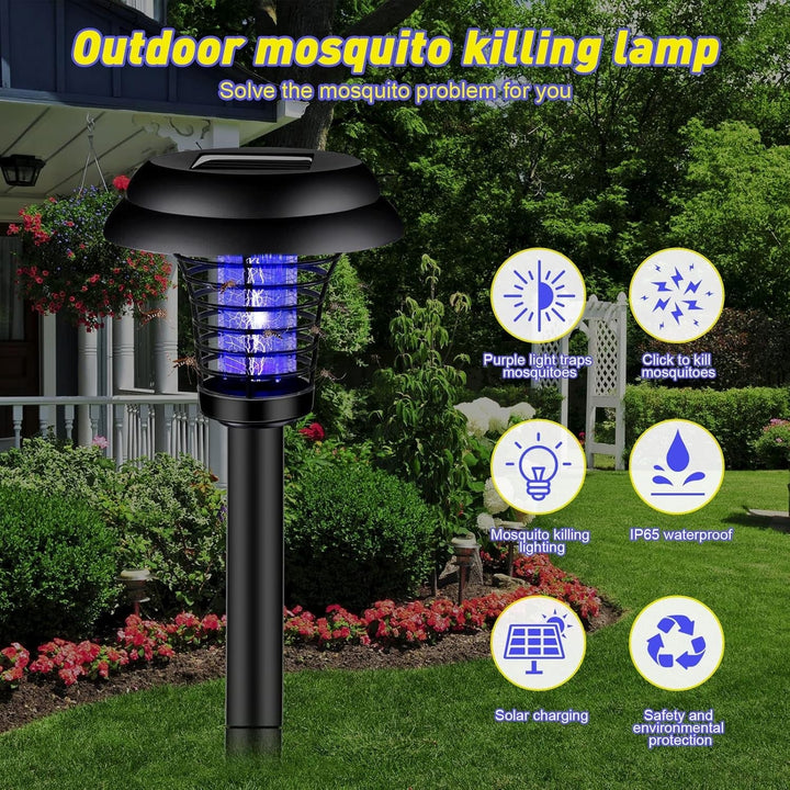 Medium Garden Solar Powered LED Mosquito Trap / Bug Zapper (1 Pc) your brand