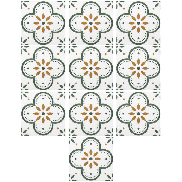 Peel and Stick Floor Tiles Kitchen / Bathroom Backsplash Sticker Detachable Waterproof DIY Tile Stickers for Wall Decoration Tiles Home Decoration (8x8 Inch / 10 Pcs Set) Your Brand