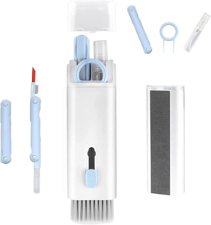 7 in 1 Electronic Cleaner kit, Cleaning Kit for Monitor Keyboard Airpods, Screen Dust Brush Including Soft Sweep, Swipe, Airpod Cleaner Pen, Key Puller and Spray Bottle   02 Your Brand