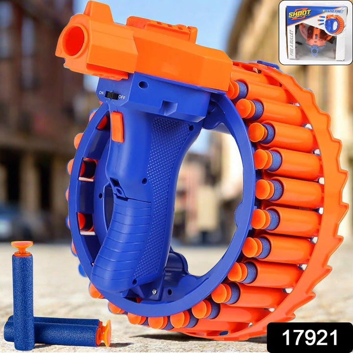 Amazing Toy Gun, Electric Gun for Children, 28 Soft Bullets for Youth Safety, Children's Electric Hand Ring Wheel Soft Bullet Gun, Gift Toys Your Brand