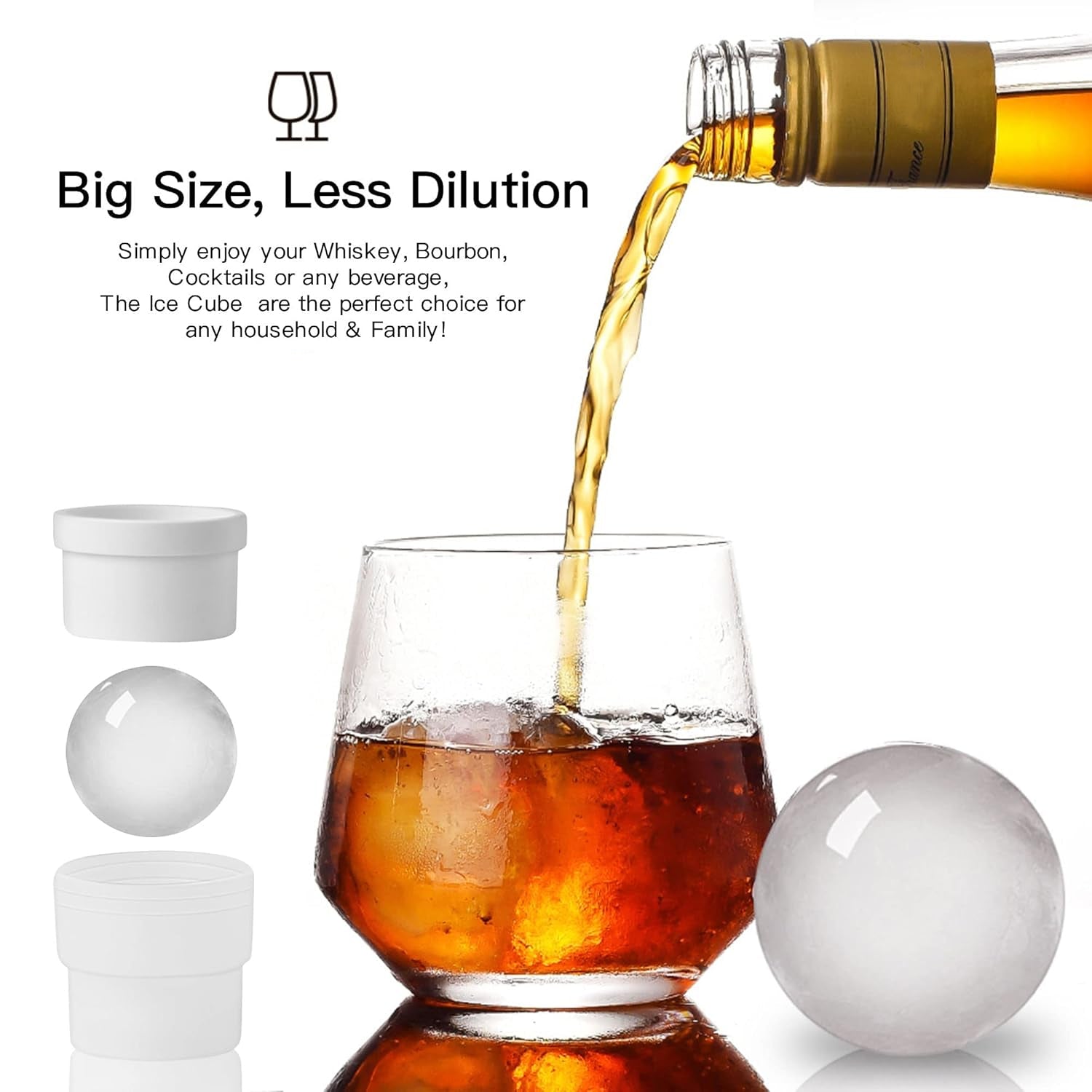 Flexible Ice Ball Mold-Large ice Ball, BPA-free (1 Pc) - TezCart