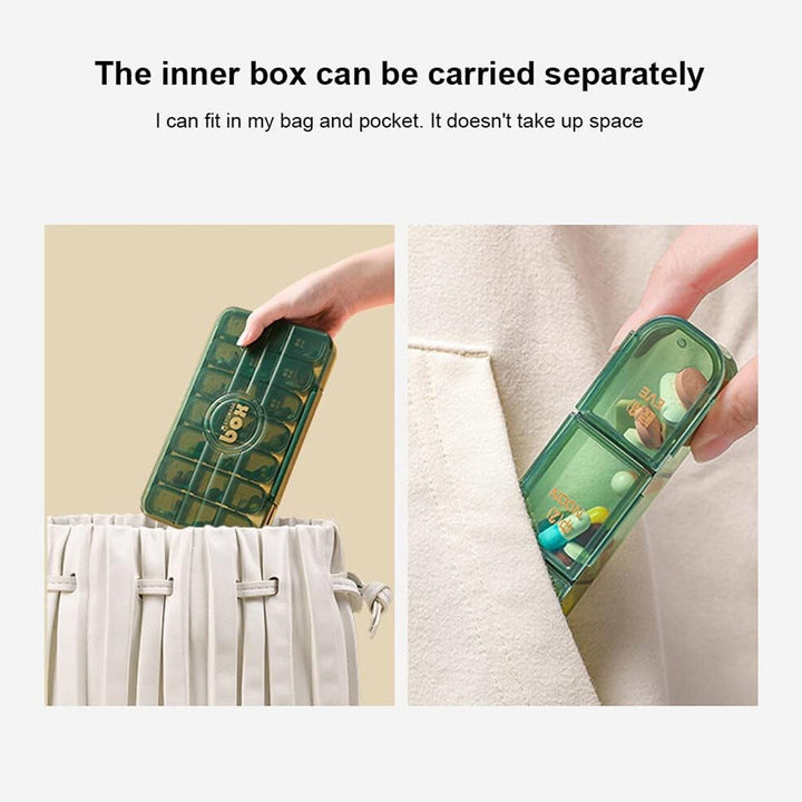 Portable Weekly Pill Box Organiser Daily Pill Keeper 21 Grid Container (1 Pc) - TezCart
