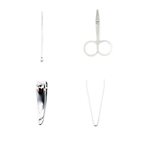 Mini Nail Clipper Set Beauty Nail Tool Set Multifunctional Beauty Set With Plastic Storage Case,  (4 Pc Set) Your Brand