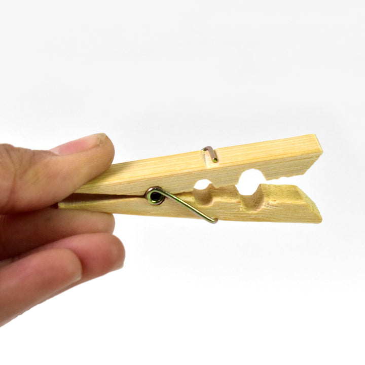 Heavy Duty Bamboo Wooden Cloth Clips / Pegs (20 Pcs Set) - TezCart