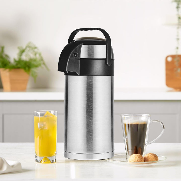 Beverage Dispenser Stainless Steel for Serving Tea and Coffee, Thermos steel (2500 ML) - TezCart
