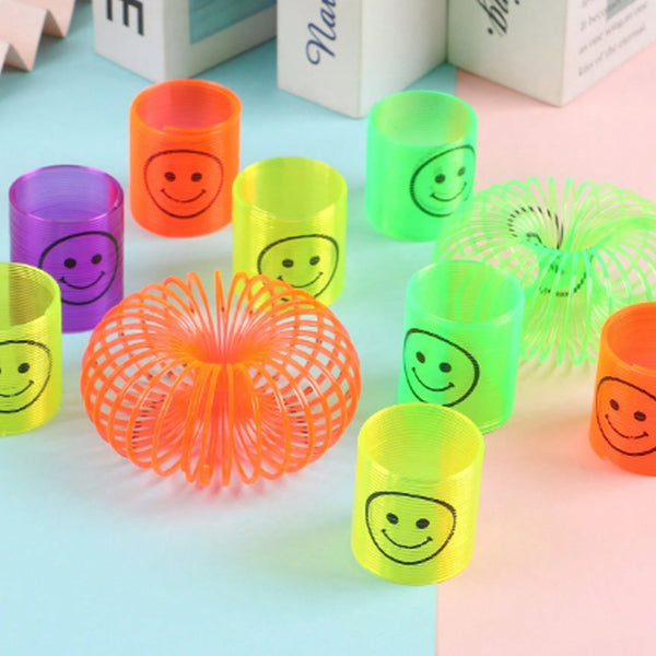 Multicolor Magic Smiley Spring, Spring Toys, Slinky, Slinky Spring Toy, Toy for Kids for Birthdays, Compact and Portable Easy to Carry (12 Pcs Set) Your Brand