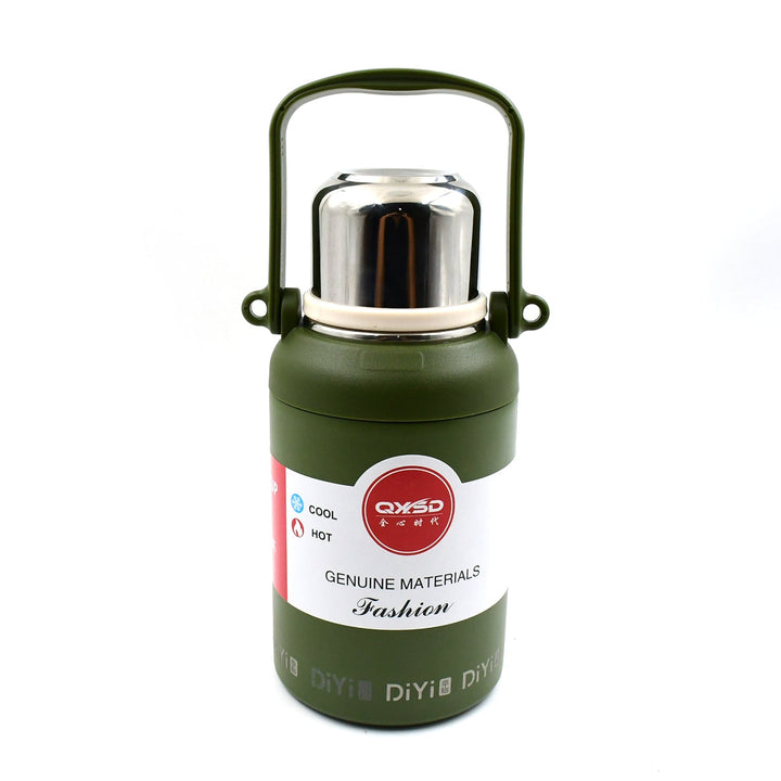 Stainless Steel Vacuum Insulated Water Bottle / Cup | Leak Proof Flask for Tea Coffee | Reusable Water Bottle with Hanging Strap | Bottle for Hot & Cold Drinks Wide Mouth Water Flask (900 ML / Mix Color) Your Brand
